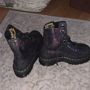 Iridescent black molly dr martens